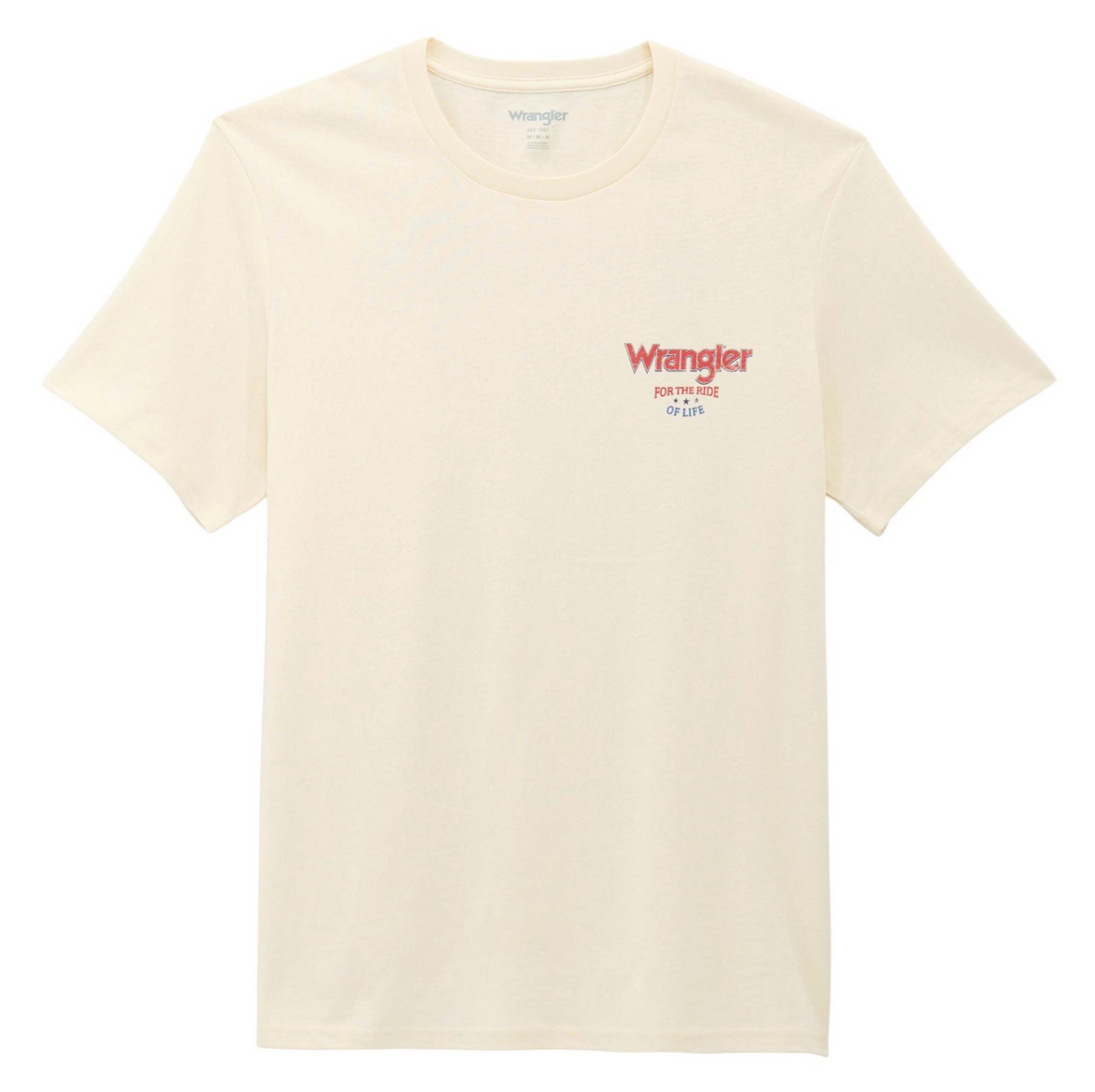 Wrangler Mens For The Ride Tee Shirt buy at boltranchstore.com free shipping Cavalry white western cowboy shirt t summer