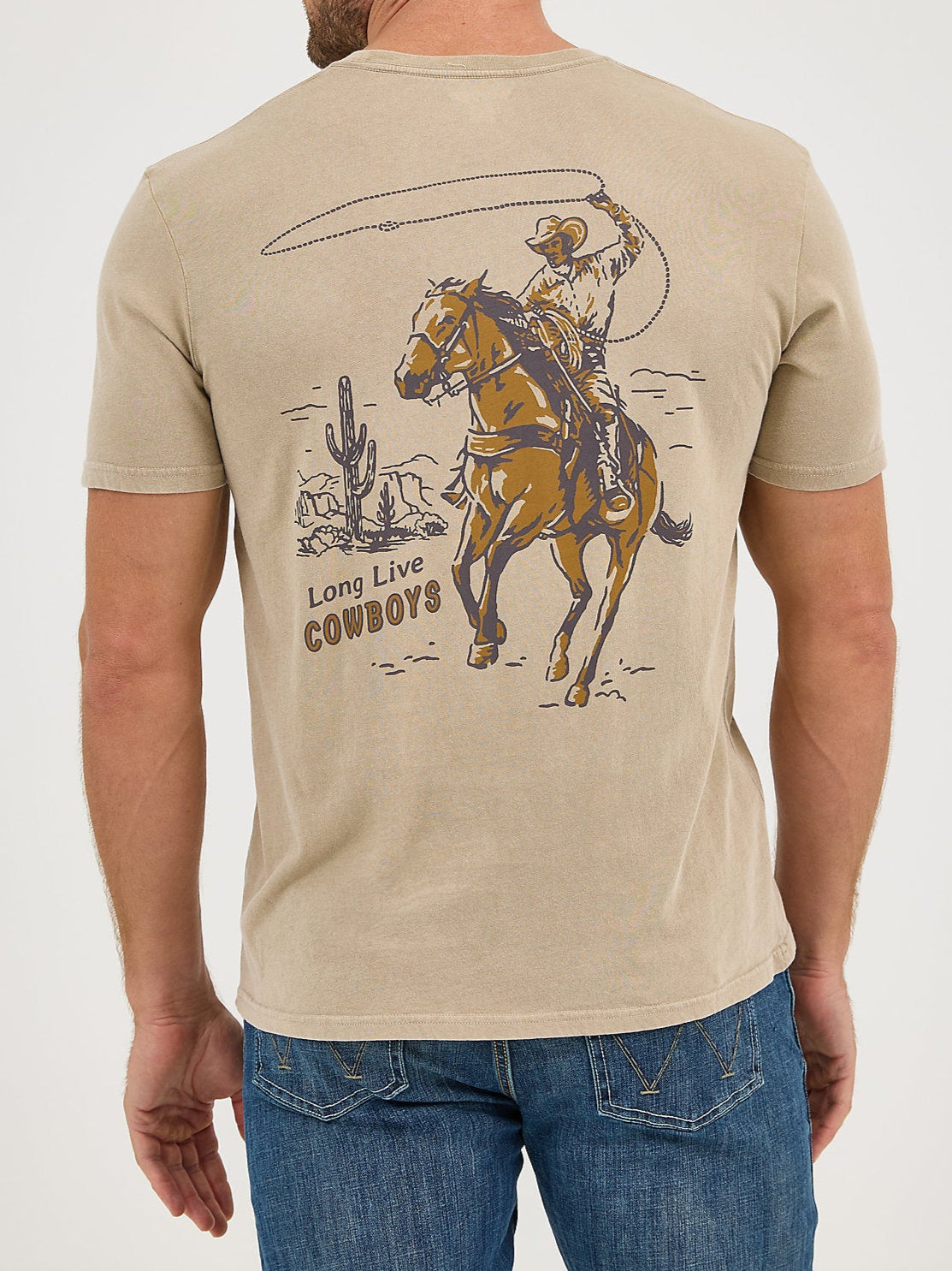 Wrangler Mens Lasso Cowboy Tee order at boltranchstore.com free shipping cowboy western mens shirt