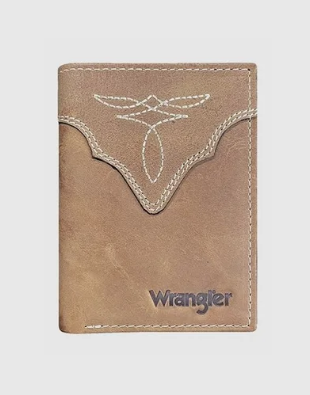 Wrangler Mens Trifold Wallet tan black and tan boltranchstore.com mens wallets western style fashion