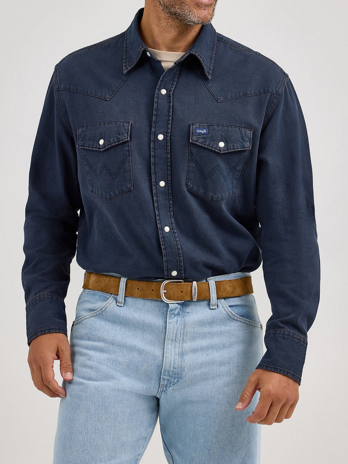 Wrangler Mens Vintage Inspired Snap Shirt available at boltranchstore.com