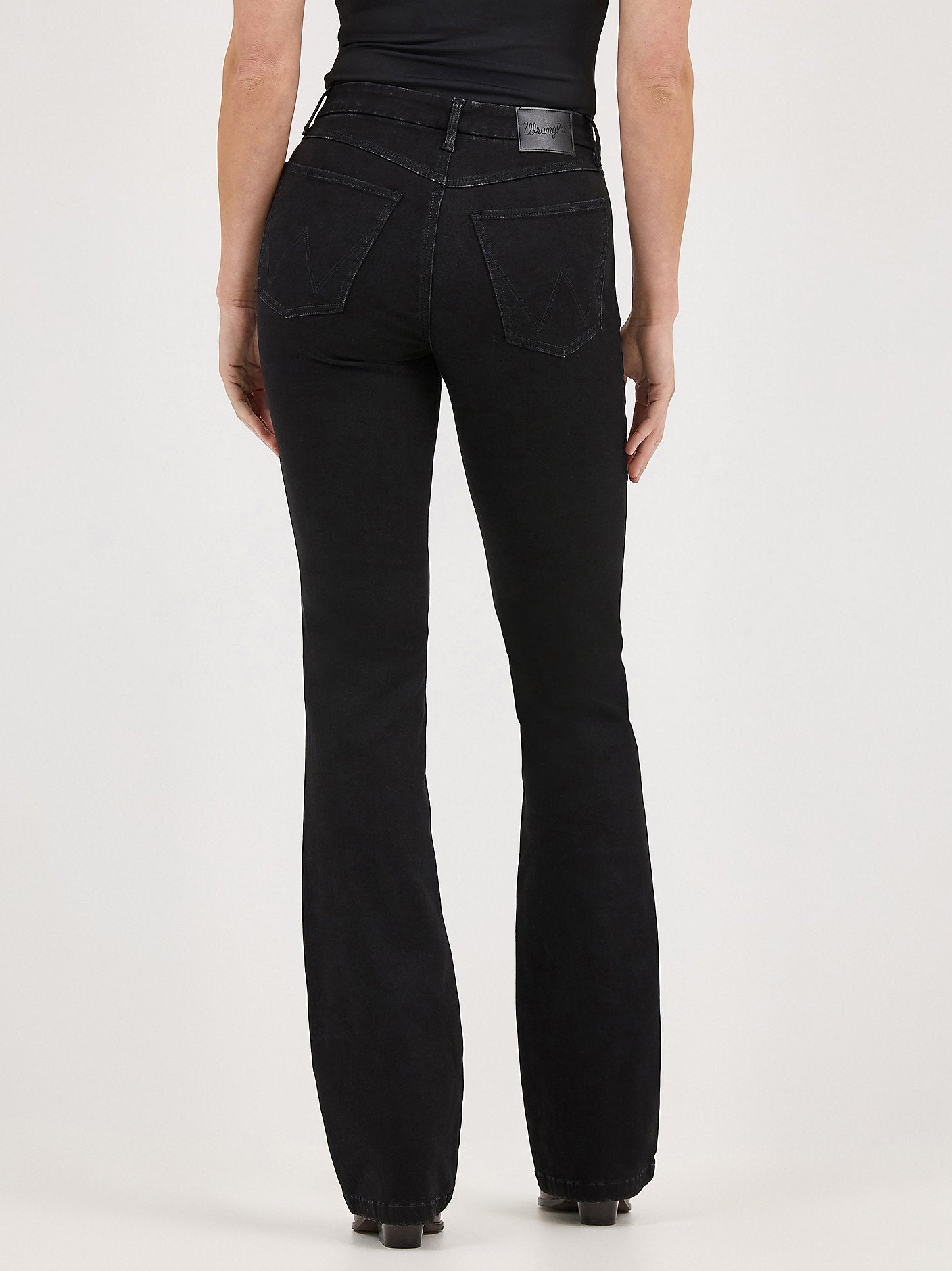 Wrangler Womens Bespoke Bootcut in Leighton 112371949 black western jeans fall 2025 free shipping Boltranchstore.com