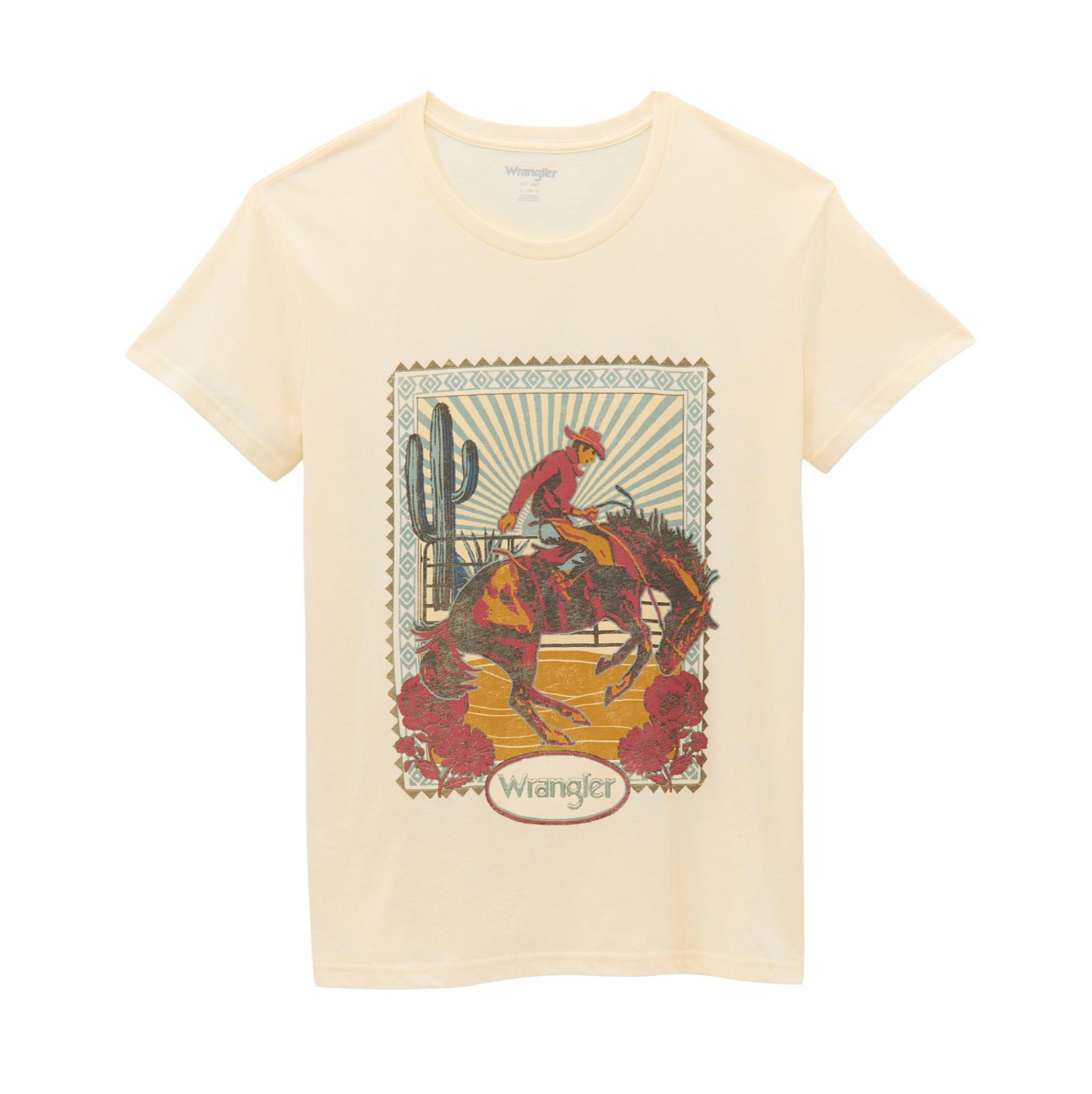 Wrangler Womens Desert Bucking Horse Tee Buy at Boltranchstore.com western wear