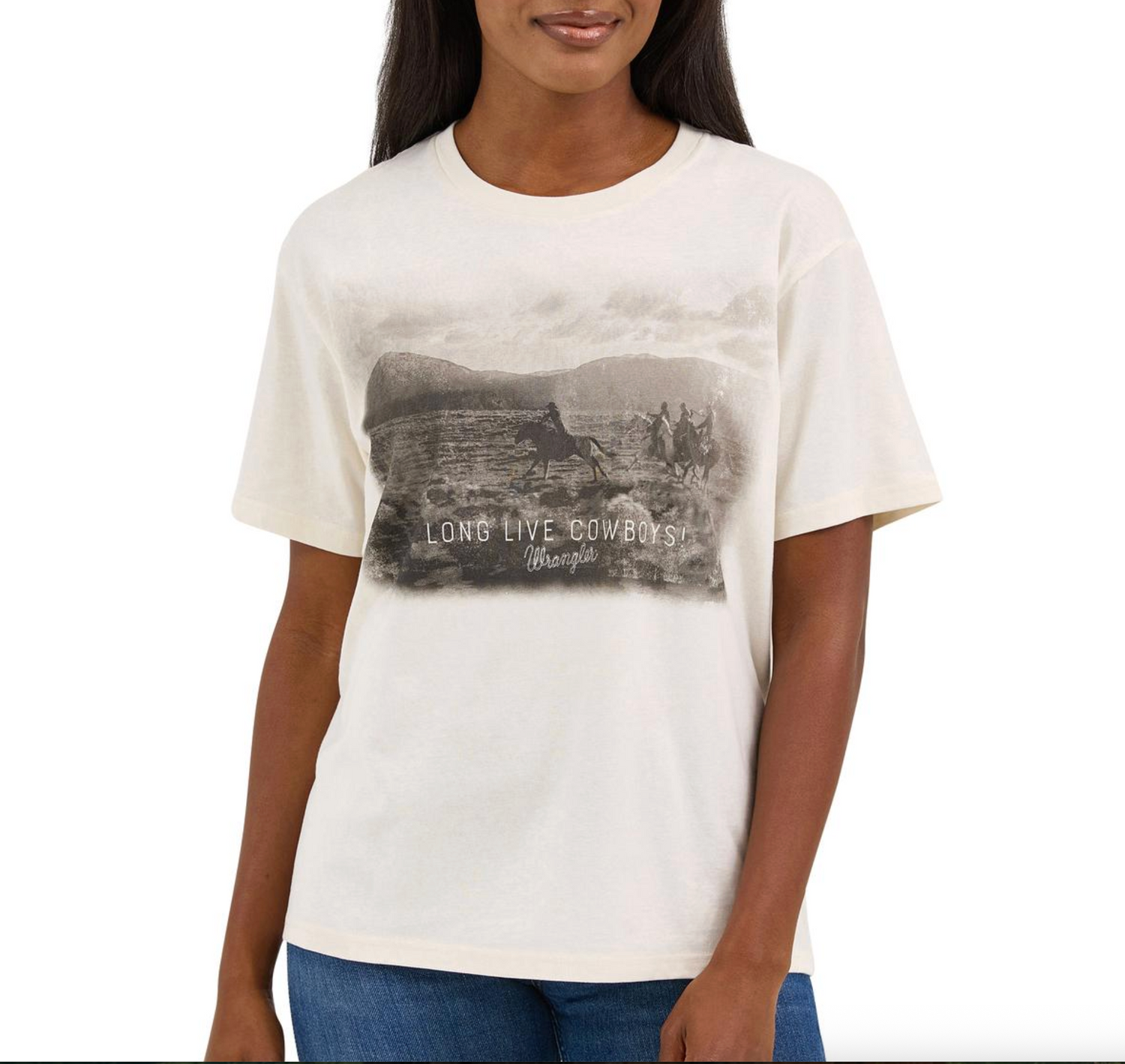 Wrangler Womens Long Live Cowboys Tee buy at boltranchstore.com western wear