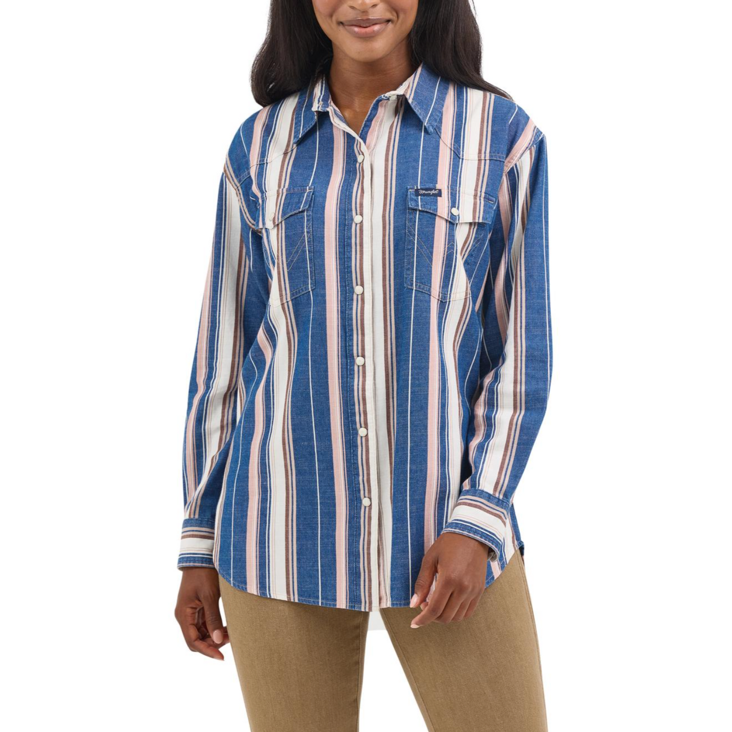 Wrangler Womens Retro Denim Stripe Shirt Buy at Boltranchstore.com