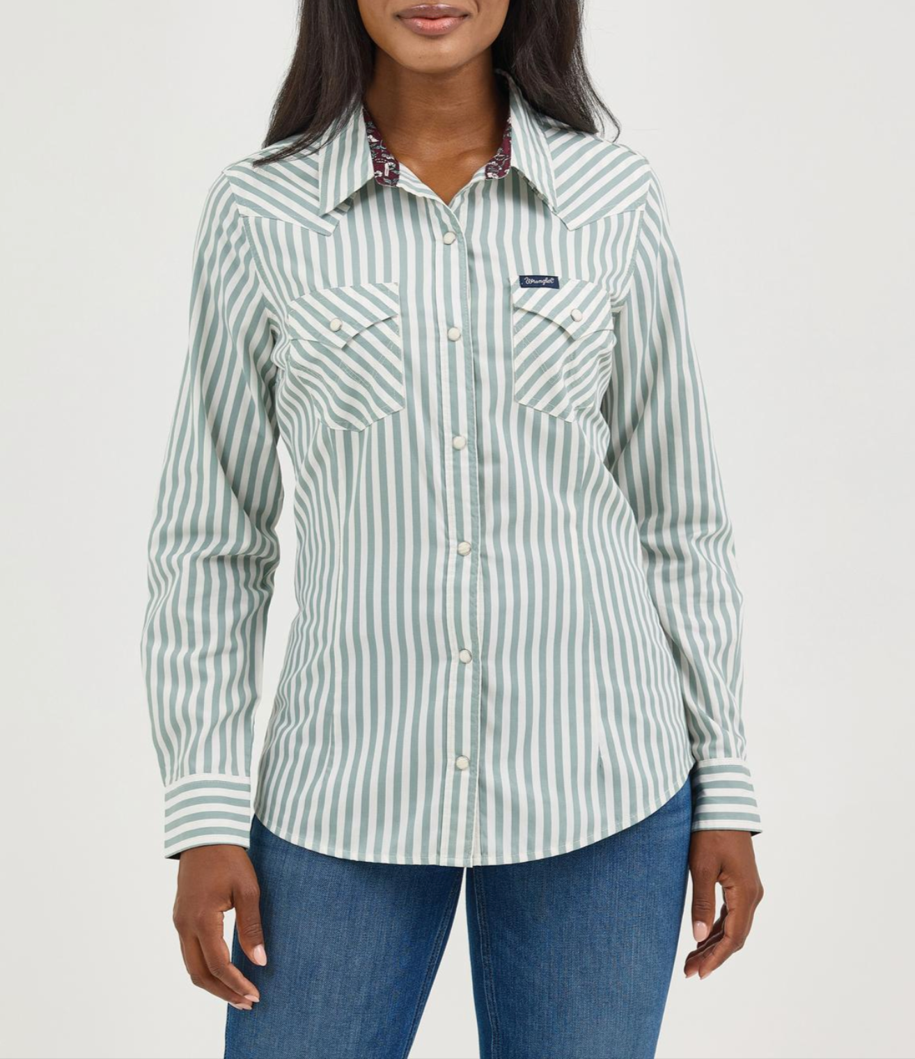 Wrangler Womens Western LS Stripe Shirt Buy at Boltranchstore.com western apparel 