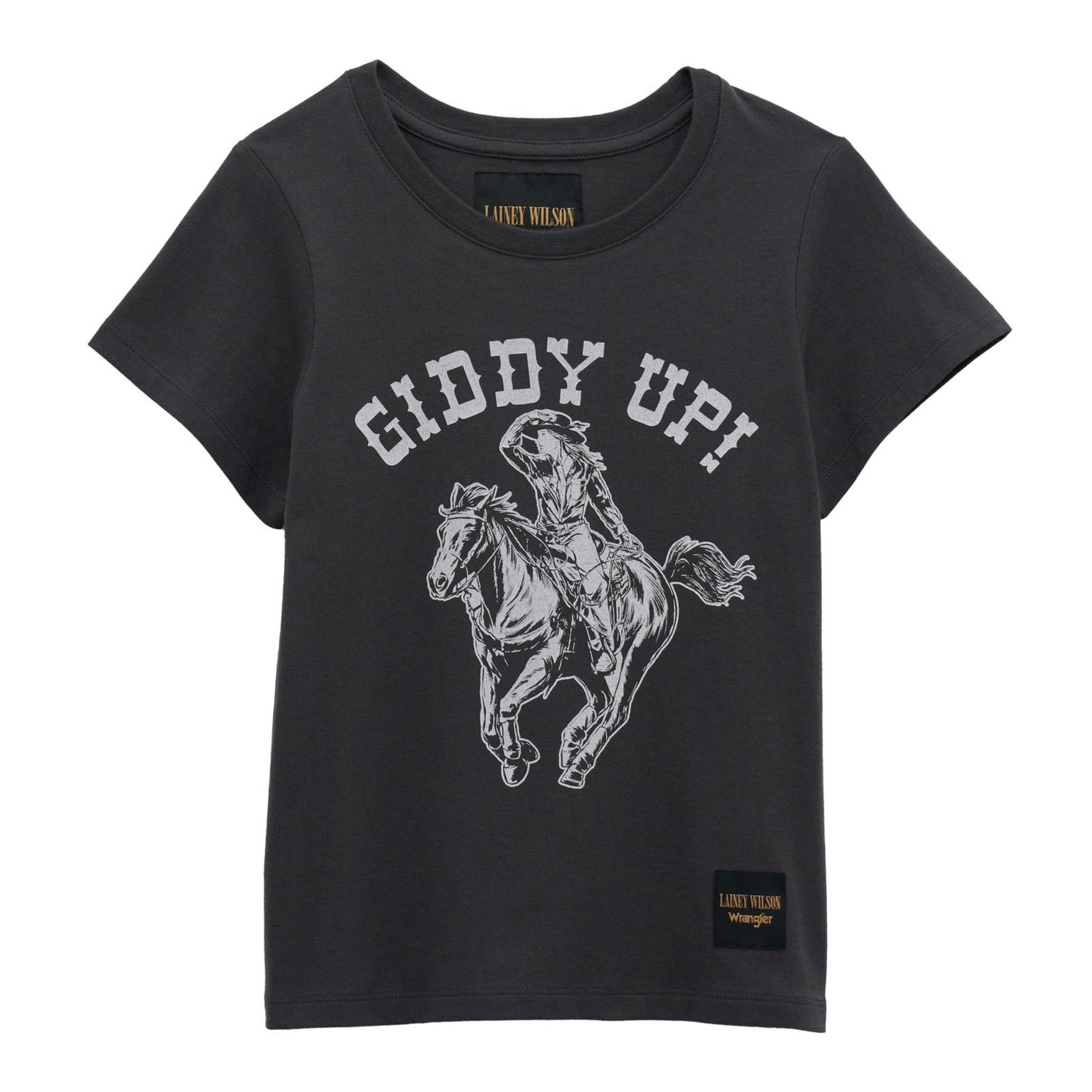 Wrangler X Lainey Wilson Giddy Up Tee shop at boltranchstore.com 