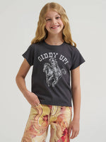 Wrangler X Lainey Wilson Girl Giddy Up Tee kids western wear  bolt ranch store