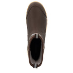 XTRATUF Mens Ice Fleece Lined Ankle Deck Boot Dark Brown wide boot opening for quick on and off Park City winter wear