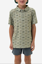 Burlebo Youth Performance Flying Duck Polo Y-PP-FD-GRN kids toddler boys duck camo green shirt top comfortable stretch Boltranchstore.com Free Shipping