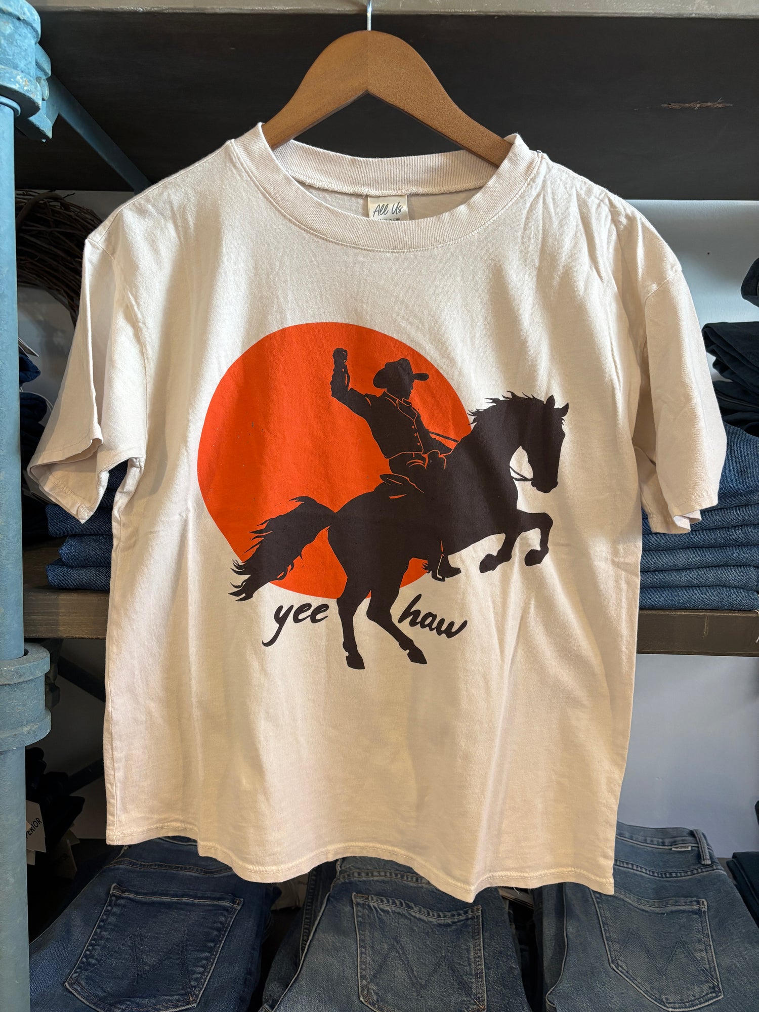 Yeehaw Sun Big Boy T Shirt womens western cowgirl tee tshirt cowboy cute popular viral 2025 free shipping Boltranchstore.com