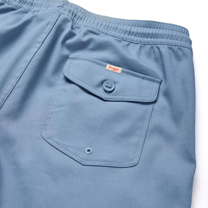 Seager Mens Yuma Nylon Shorts Faded Denim