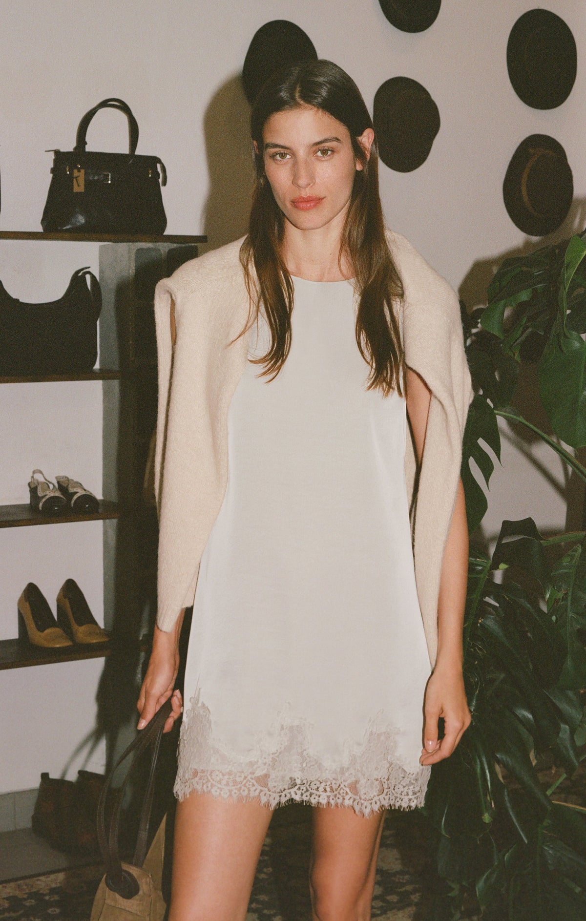 Z Supply Meadow Muse Lace Mini Dress Frosted Pearl fully lined shift silhouette western fashion Kamas