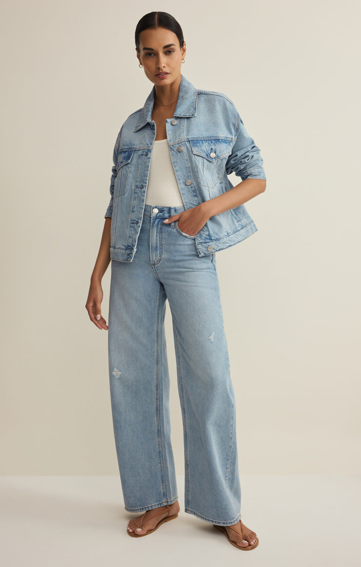Z Supply Dani Trucker Jacket in Cove