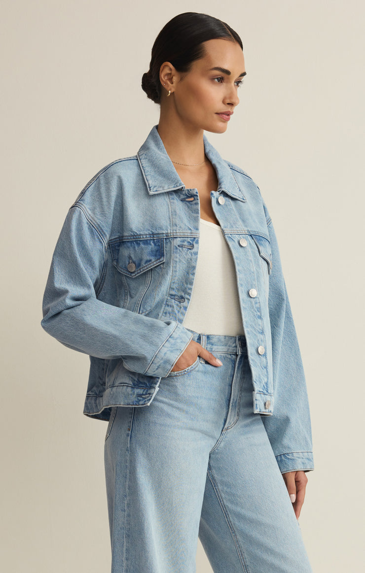 Z Supply Dani Trucker Jacket in Cove