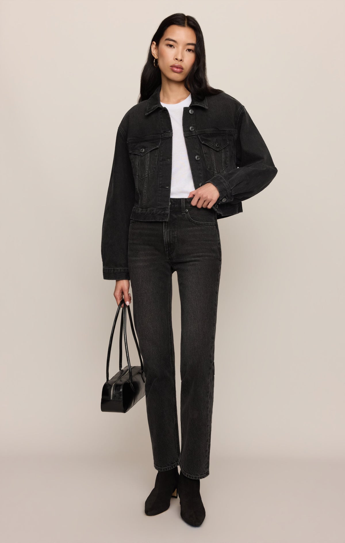 Z Supply Daily Cropped Denim Jacket Backstage polished pewter hardware cowgirl style Park City