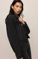 Z Supply Daily Cropped Denim Jacket Backstage midweight vintage stretch denim rodeo and ranch wear