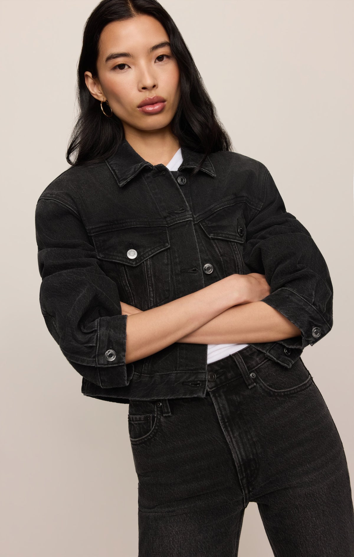 Z Supply Daily Cropped Denim Jacket Backstage slightly cropped layering jacket western boutique Dupe