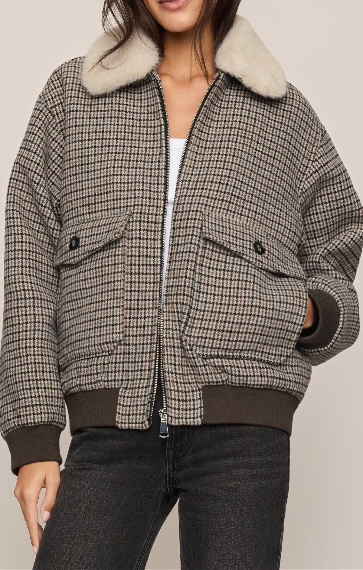 Z Supply Tavi Plaid Bomber Jacket timeless plaid outerwear for cowgirl style