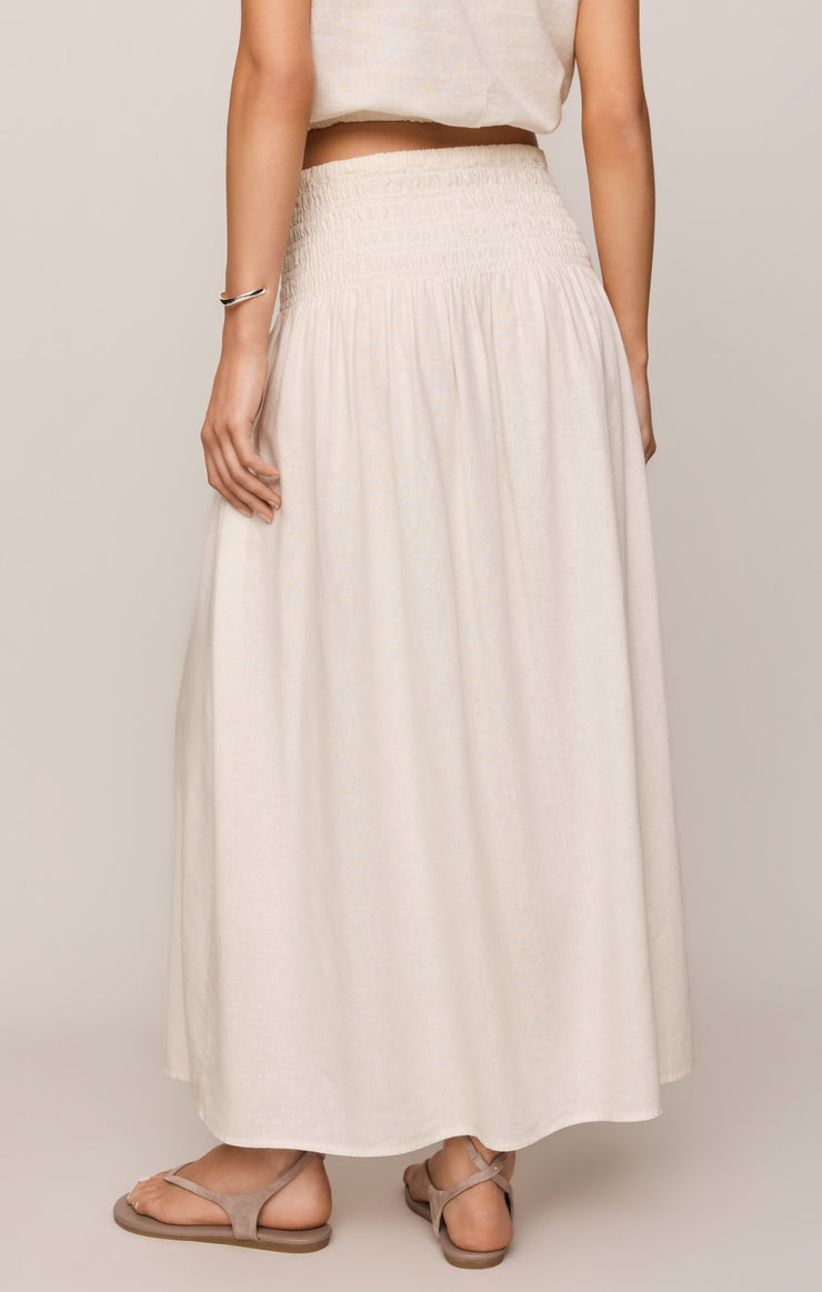 Z Supply Brooke Smocked Linen Maxi Skirt