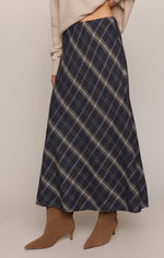Z Supply Crestview Plaid Maxi Skirt Eclipse soft rayon and polyester flannel shirting western fashion Kamas
