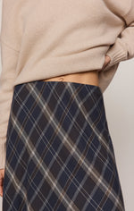 Z Supply Crestview Plaid Maxi Skirt Eclipse long flowing hemline cowgirl style Park City