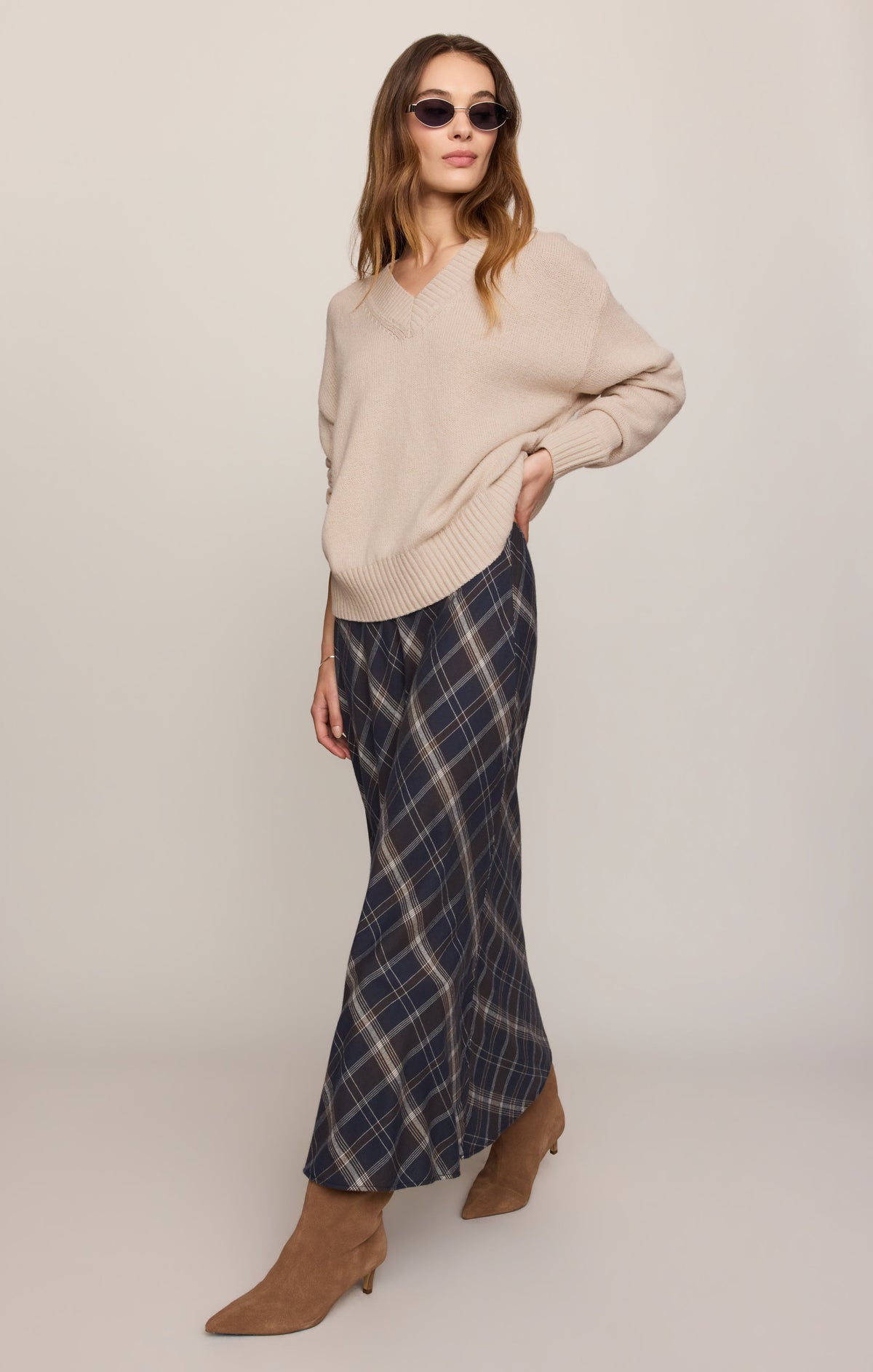 Z Supply Crestview Plaid Maxi Skirt Eclipse skirt for holiday travels and festive dinners western boutique Dupe