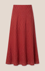 Z Supply Crestview Plaid Maxi Skirt Red Dahlia bias cut midi length silhouette that moves beautifully western fashion