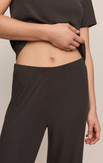 Z Supply Just Right Rib Pant Cocoa Bean soft rib texture down the leg western boutique Dupe