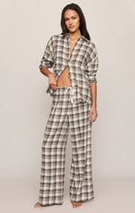 Z Supply Better Off Plaid Flannel Pant Cocoa Bean coordinating plaid set piece cowgirl style Park City