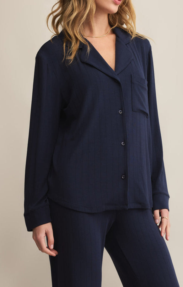 Z Supply Classique Rib Long Sleeve Top