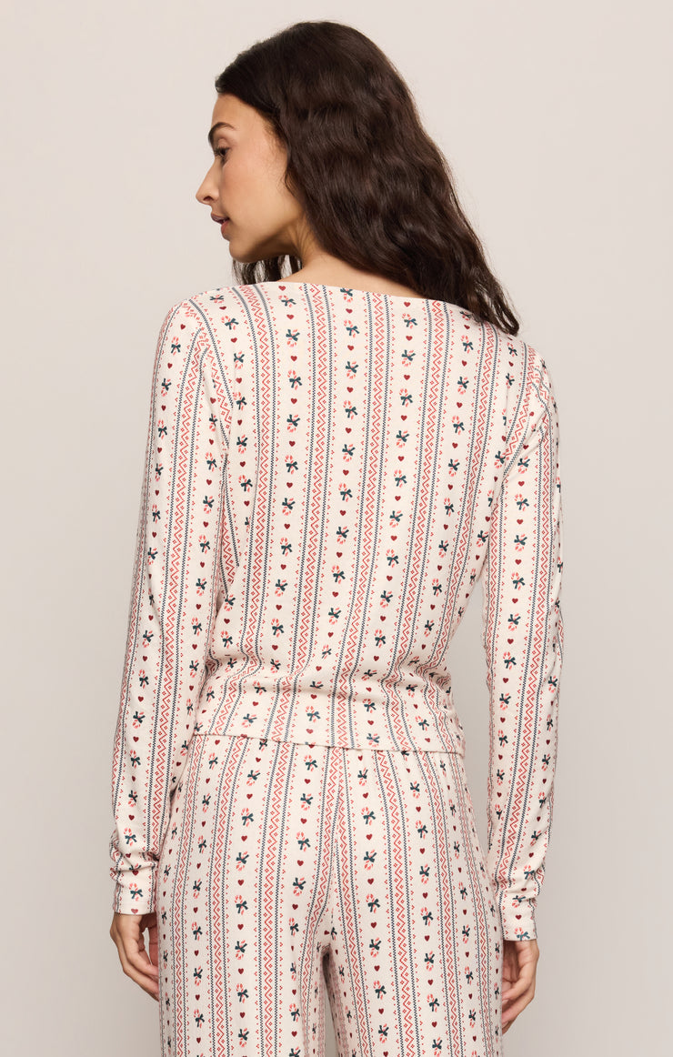 Z Supply Candy Cane LS Top