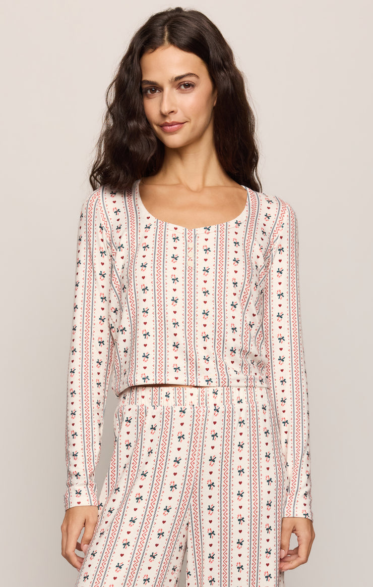 Z Supply Candy Cane LS Top