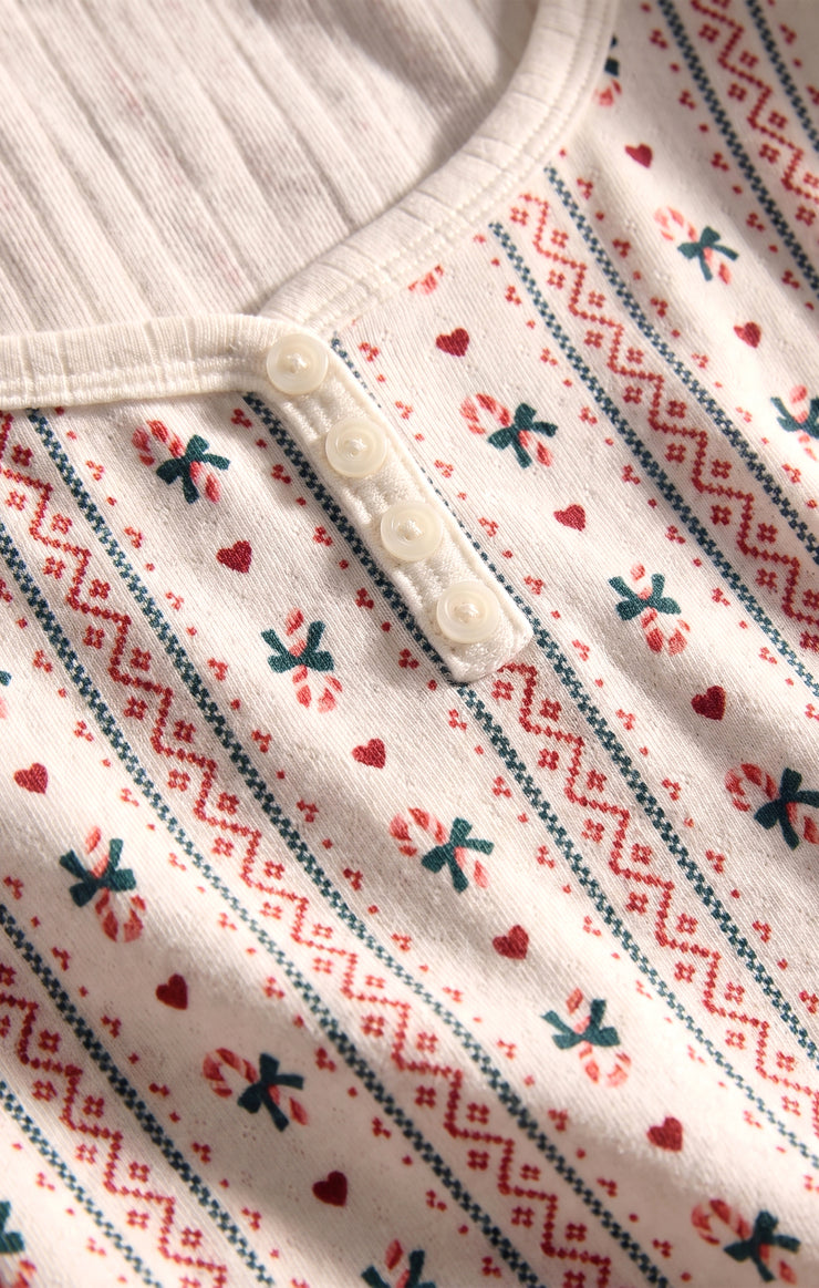 Z Supply Candy Cane LS Top