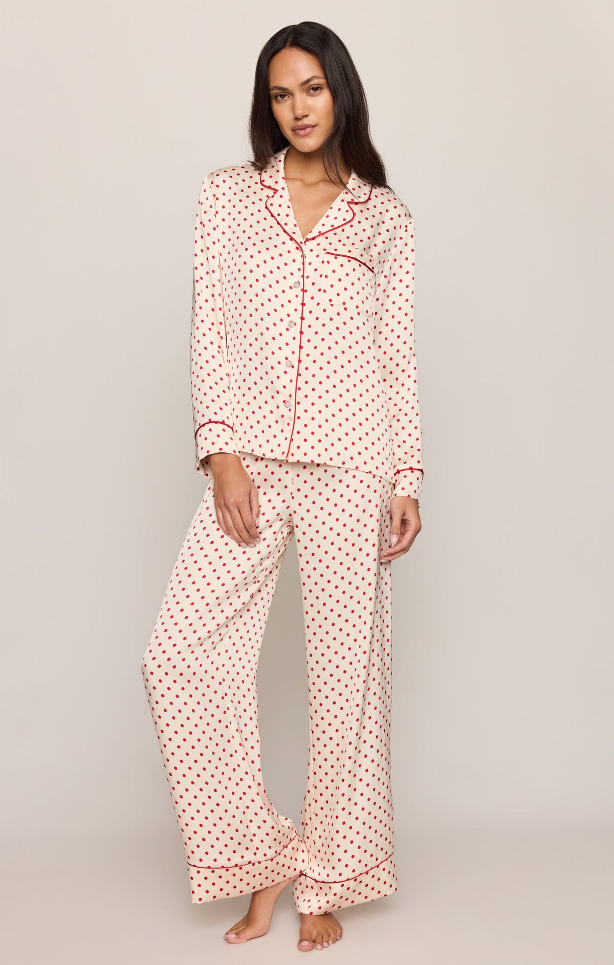 Z Supply Snuggle Dot Satin PJ Set fun to unwrap and fun to wear gift idea for the holidays Kamas
