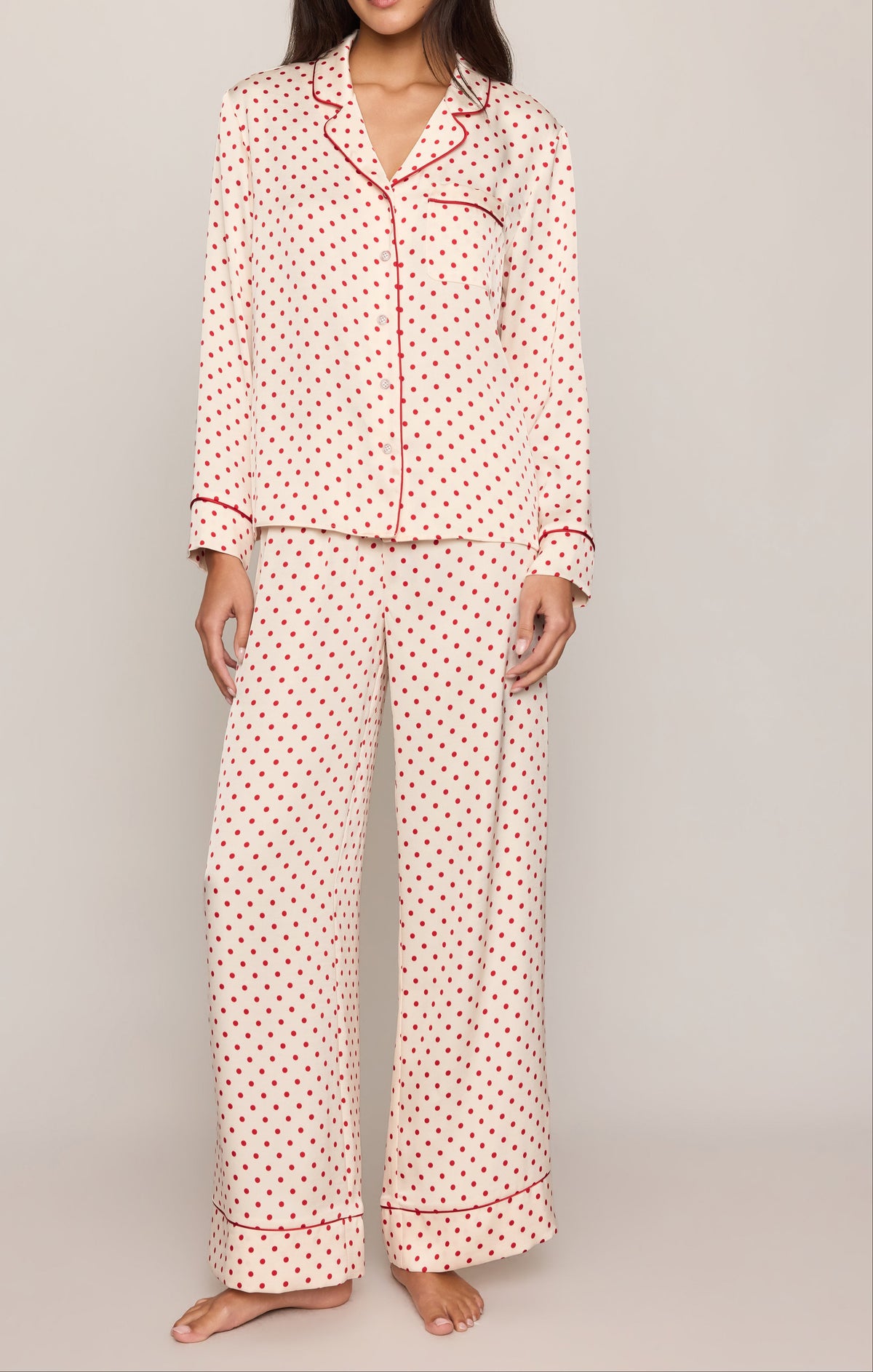 Z Supply Snuggle Dot Satin PJ Set classic holiday pajama set with timeless details