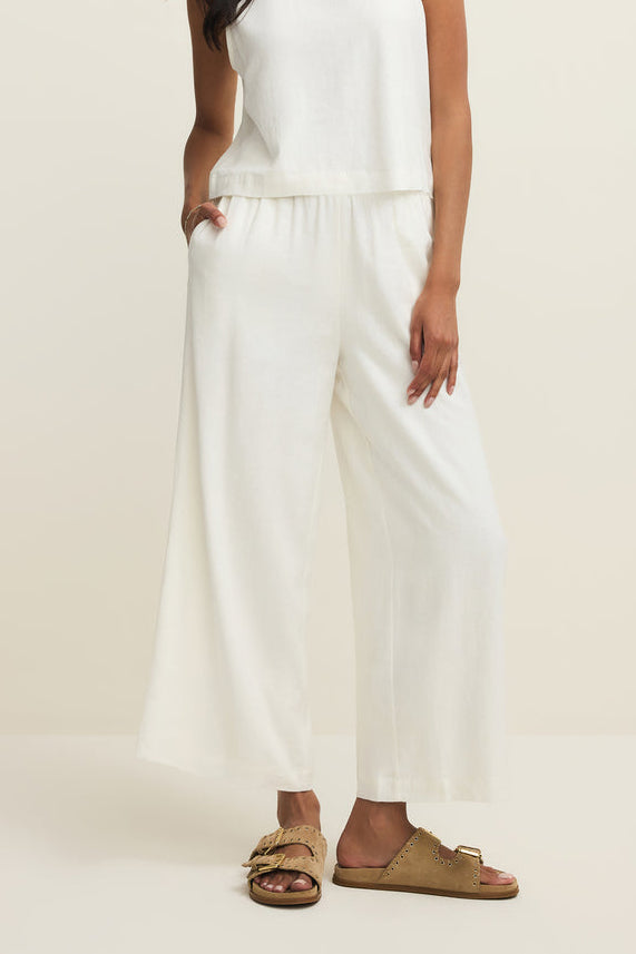 Z Supply Scout Linen Pant ZP261575 womens white lounge pants z supply Boltranchstore.com Free Shipping