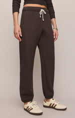 Z Supply Uptown Classic Fleece Jogger Cocoa Bean tapered jogger leg rodeo and ranch wear