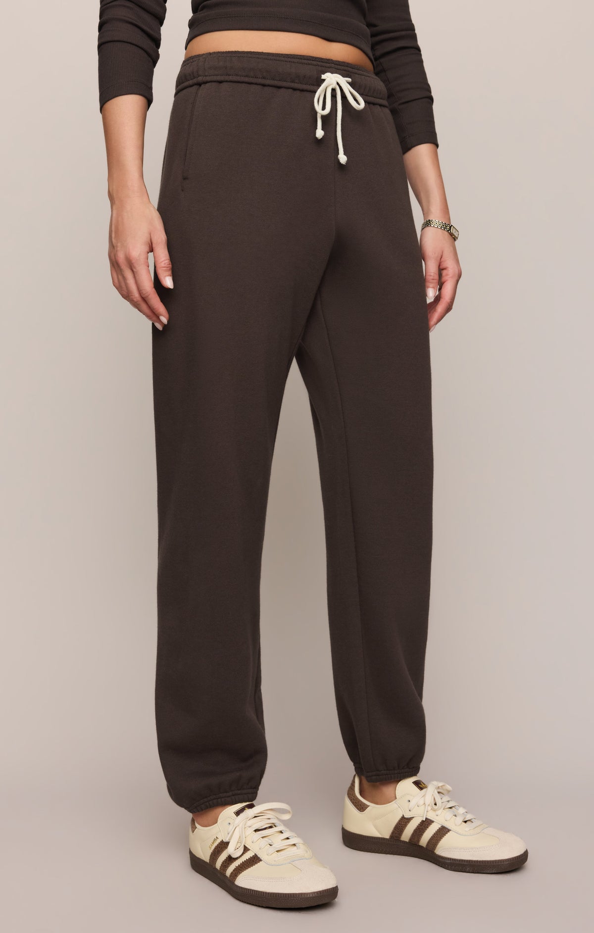 Z Supply Uptown Classic Fleece Jogger Cocoa Bean tapered jogger leg rodeo and ranch wear