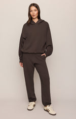 Z Supply Uptown Classic Fleece Jogger Cocoa Bean cotton and polyester fleece blend cowgirl style Park City