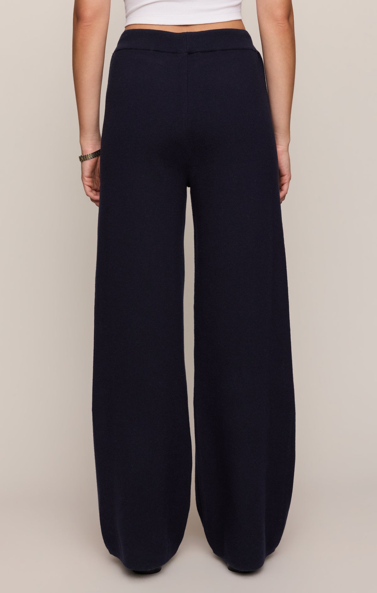 Z Supply Take It Easy Wide Leg Sweater Pant Nightfall elastic waistband with an adjustable drawcord womens western clothing