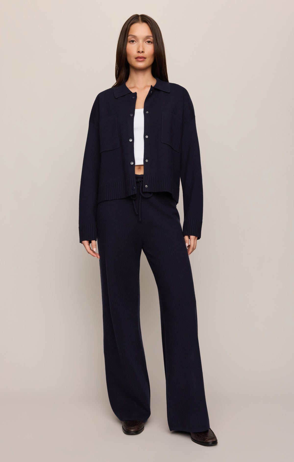 Z Supply Take It Easy Wide Leg Sweater Pant Nightfall relaxed wide leg silhouette western fashion Kamas
