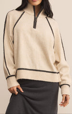 Z Supply Alps Half Zip Sweater a perfect sweater with skirt or jeans but add boots at boltranchstore.com