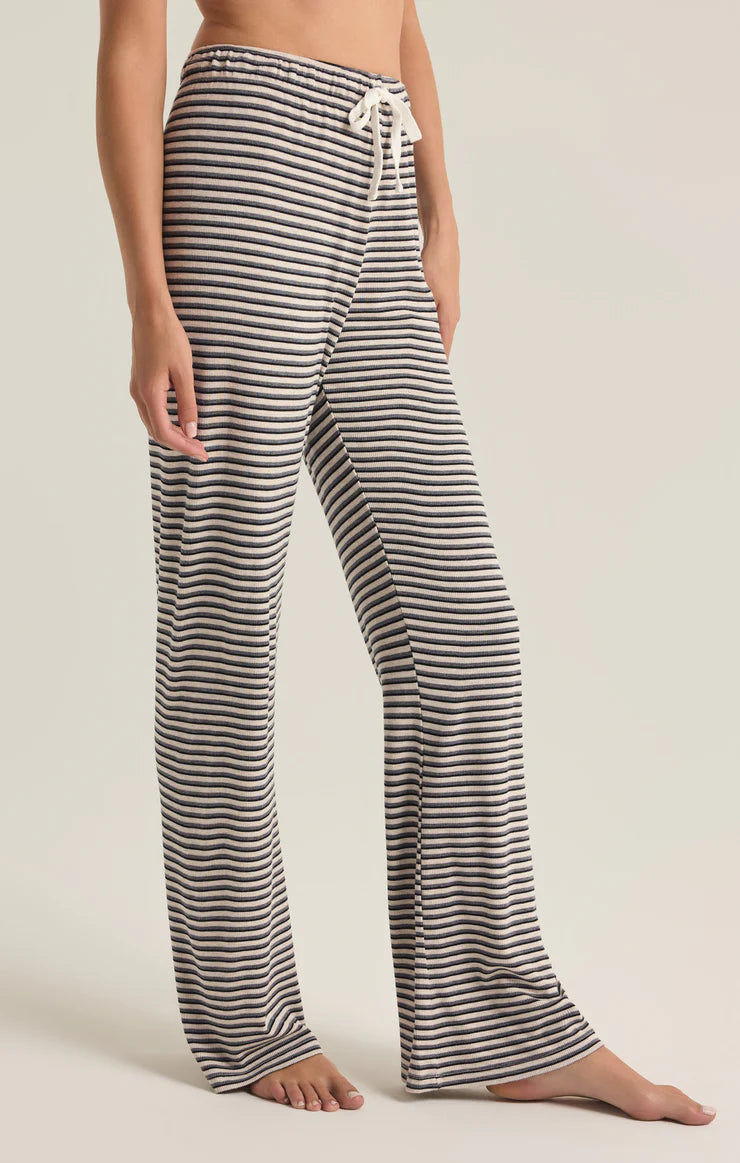 Z Supply Lounger Stripe Pant Light Oatmeal Heather