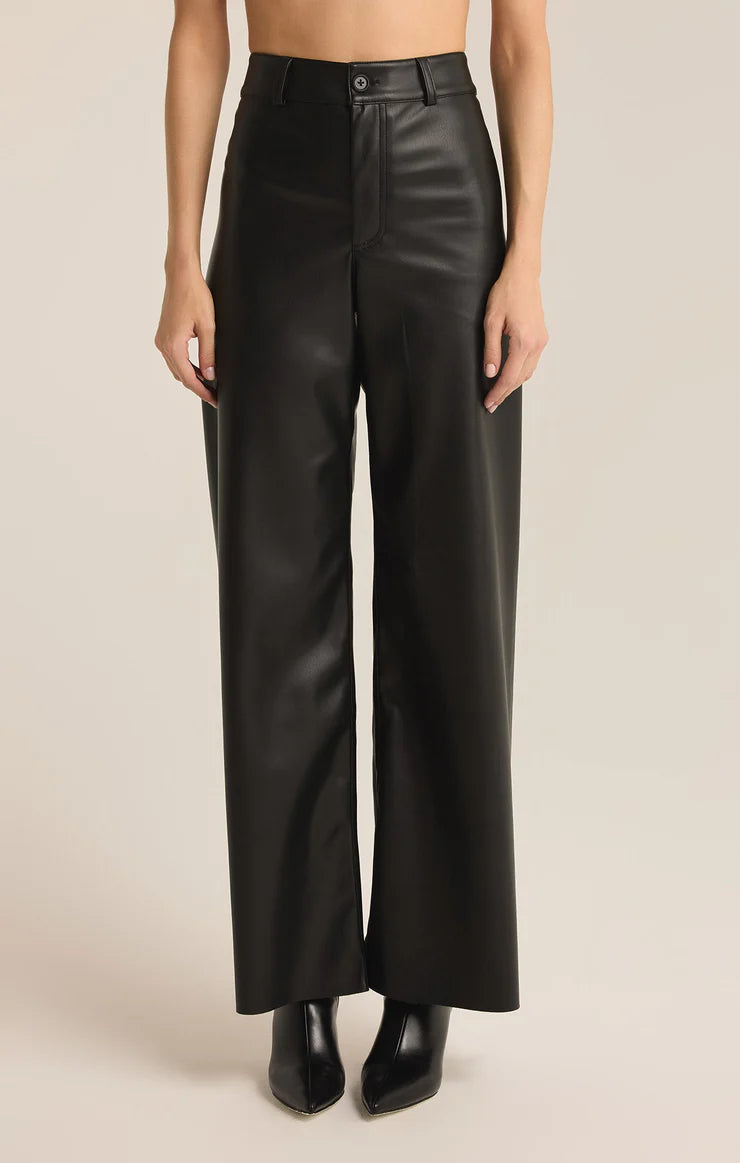 Z Supply Rilynn Faux Black Leather Pants