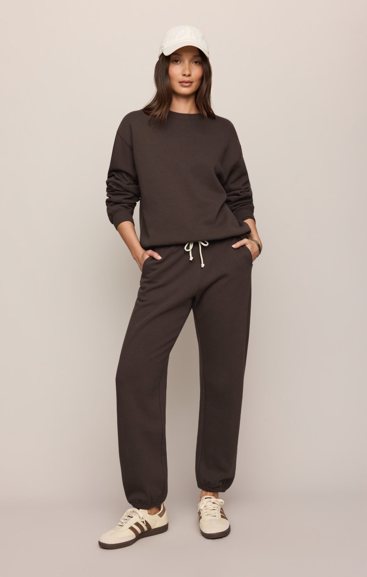 Z Supply Classic Boyfriend Sweatshirt Cocoa Bean cotton and polyester fleece blend cowgirl style Park City