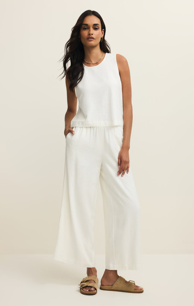 Z Supply Sloane Linen Cropped Tank