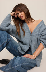Utah western womens fashion boutique rodeo Whitmore Oversized Cardigan Mineral Blue SKU ZW263321 Boltranchstore.com free shipping
