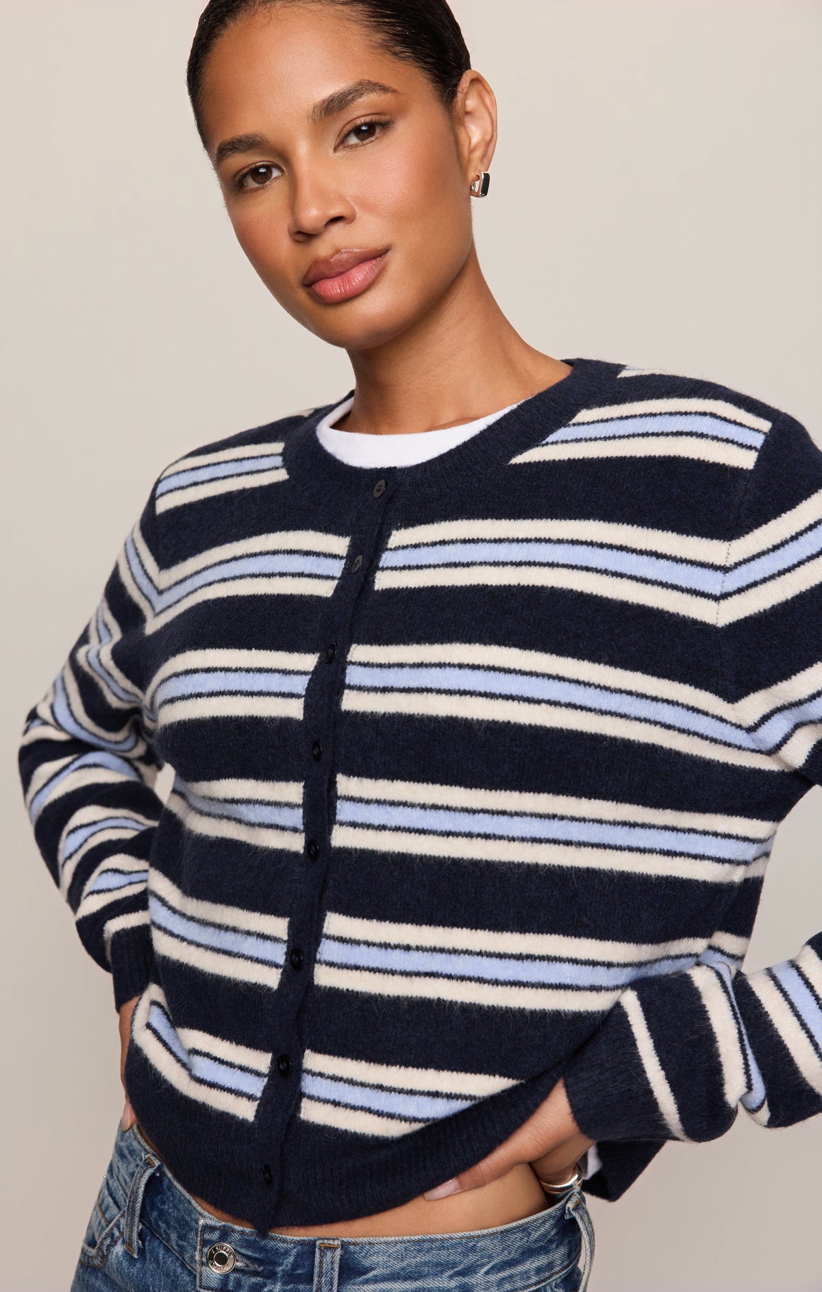 Z Supply Medina Cozy Stripe Cardigan relaxed cardigan silhouette for ranch wear and travel days