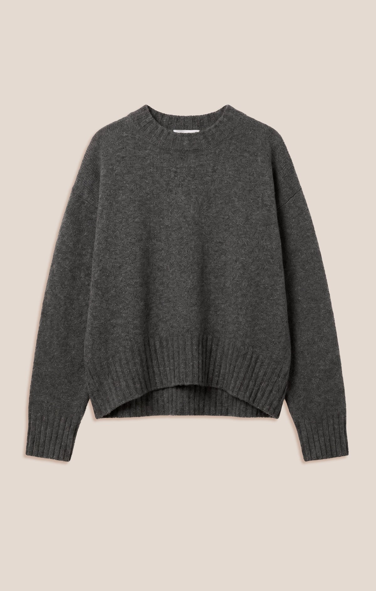 Z Supply Eastwell Pullover Sweater Charcoal Heather simple knit with ribbed trim that never feels basic cowgirl