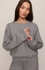 Z Supply Take It Easy Sweater Classic Heather Grey heathered grey sweater knit texture western fashion Kamas
